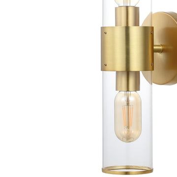Quinn 15.5" Mid-Century Modern Iron/Acrylic LED Sconce - JONATHAN Y